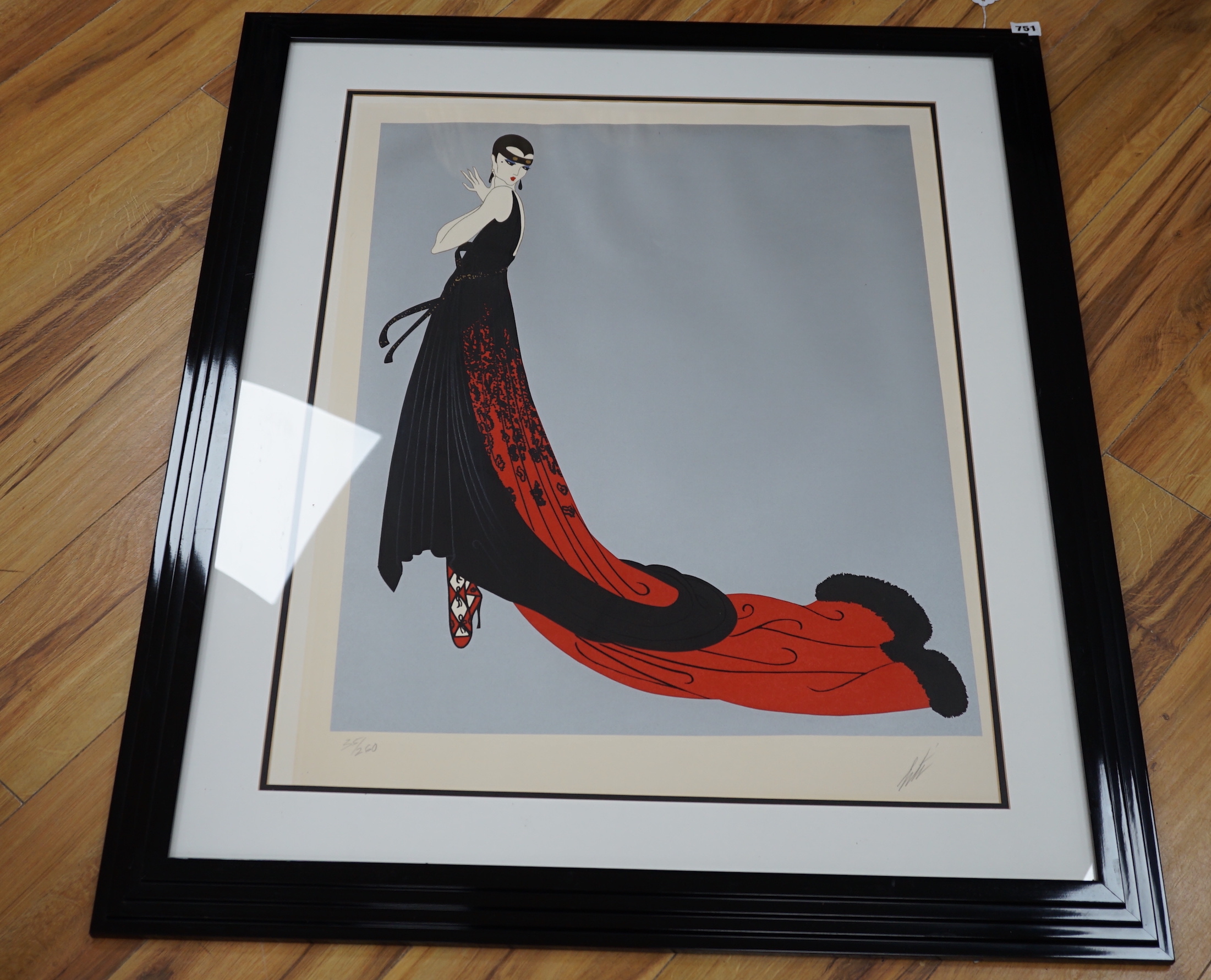 Romain de Tirtoff ('Erté') (Russian-French, 1892-1990) pencil signed limited edition serigraph, 35/260, ‘Splendor Lady’, 75cm x 58cm